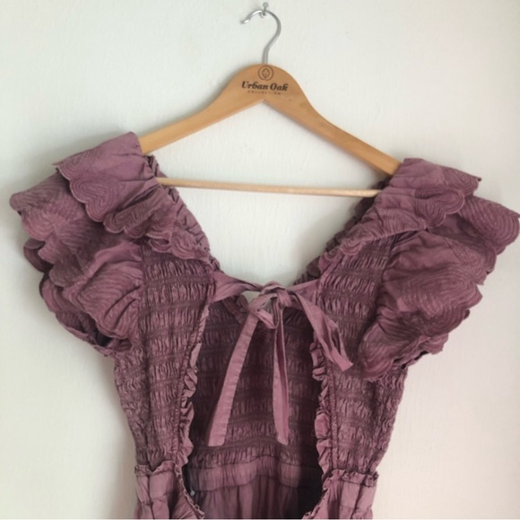 Sea NY Size 14 Heidi Heart Shirred Dress in Rose Cutout Back - Picture 11 of 11